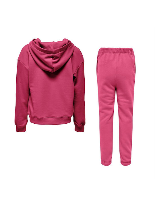 Kids Only Kids Sweatpants Set Fuchsia 2pcs