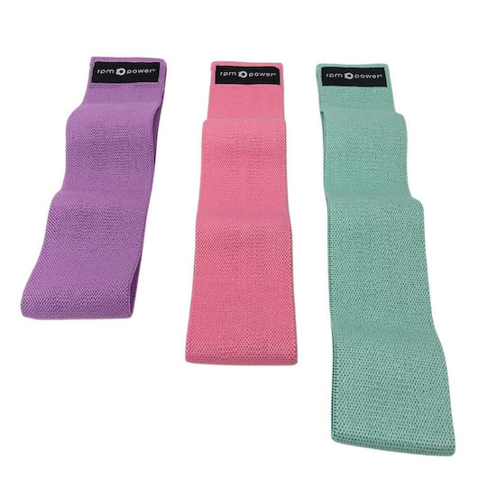RPM Power Hipbands Loop Resistance Bands Set 3pcs Multicolour