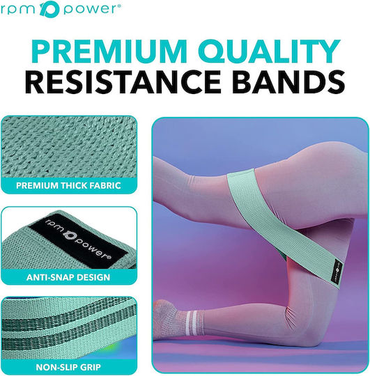 RPM Power Hipbands Loop Resistance Bands Set 3pcs Multicolour