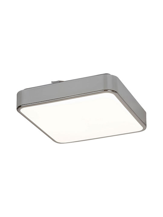 Rabalux Wolimir Ceiling Mount Light Bathroom 29cm Silver with Integrated LED and Remote Control