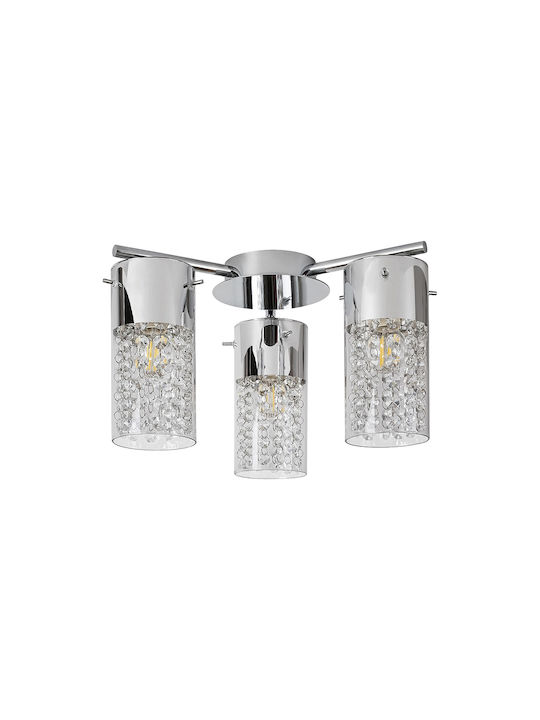 Rabalux Niagara Vintage Ceiling Light with Socket E14 with Crystals 33.5pcs Silver