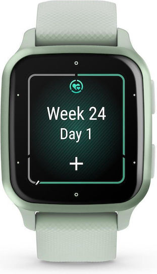 Garmin Venu Sq 2 Aluminium 40mm Waterproof Smartwatch with Heart Rate Monitor (Metallic Mint Aluminium Bezel with Cool Mint Case and Silicone Band)