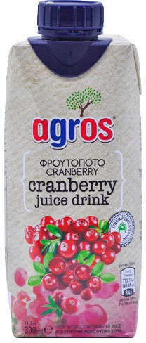 Agros Φρουτοποτό Cranberry 330ml