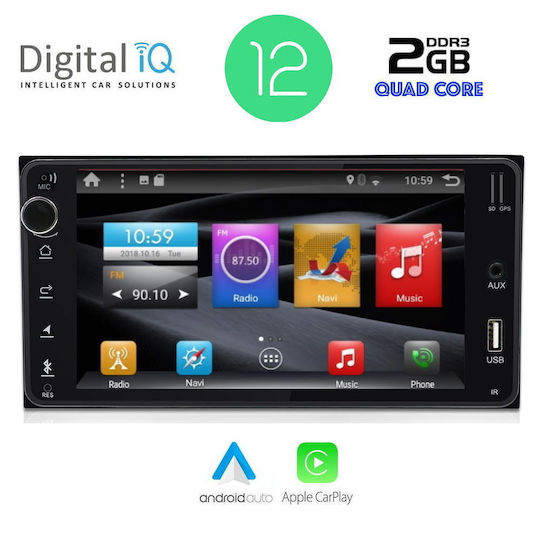 Digital IQ Ηχοσύστημα Αυτοκινήτου για Toyota RAV 4 / Celica / Yaris / Verso / Hilux / Urban Cruiser Subaru Trezia 1999-2009 (Bluetooth/USB/AUX/WiFi/GPS/Apple-Carplay/Android-Auto/CD) με Οθόνη Αφής 7"