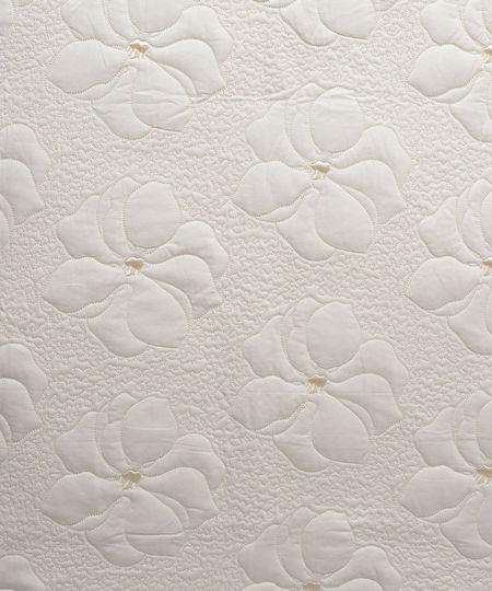 Silk Fashion M150 Tagesdecken Set Einfarbig Ecru 160x220cm 2Stücke