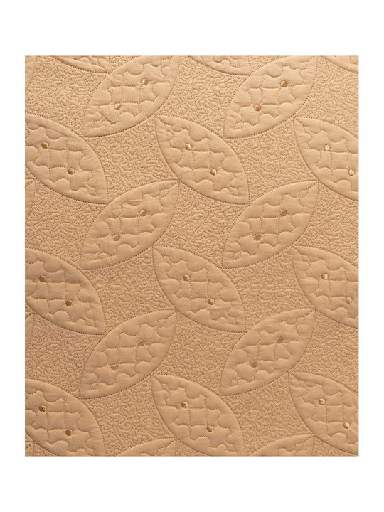 Silk Fashion M128 Set Coverlet Single Cotton Gold 160x220cm 2pcs