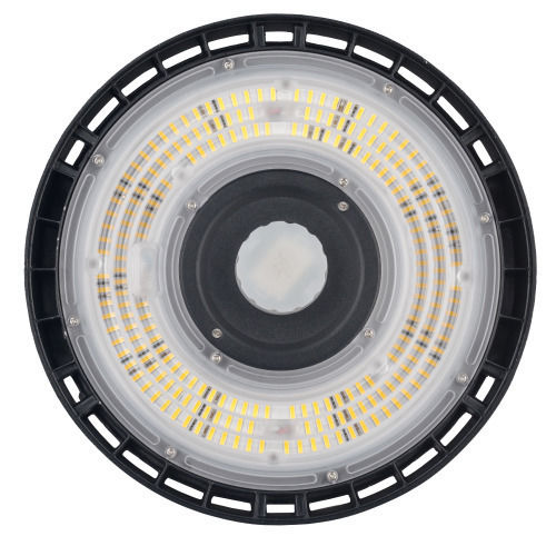 Elvhx UFO High Bay Commercial Bell Light 200W Cool White 27000lm with Built-in LED Black Ø9xH16.6cm