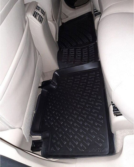 Rizline Set of Front and Rear Mats 4pcs Tray Type for Nissan X-Trail 2013-2021 Black