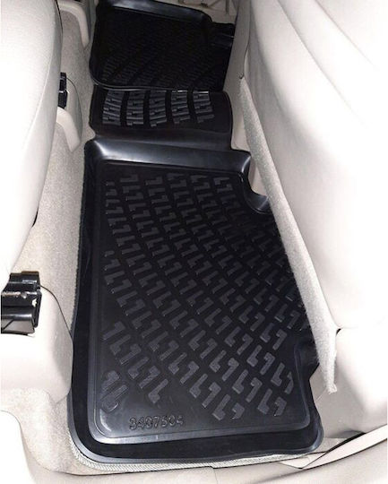 Rizline Set of Front and Rear Mats 4pcs Tray Type for Nissan X-Trail 2013-2021 Black