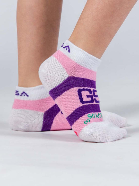 GSA Athletic Kids' Ankle Socks Purple 6 Pairs