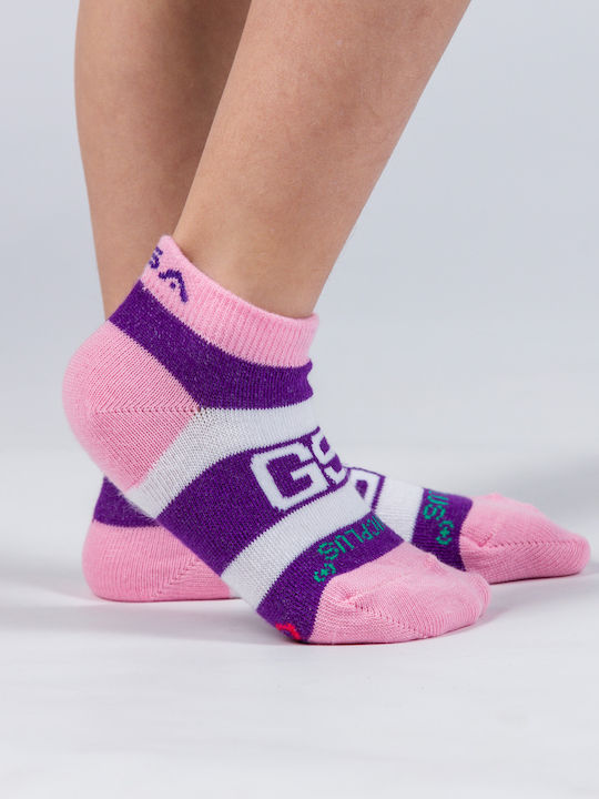 GSA Athletic Kids' Ankle Socks Purple 6 Pairs
