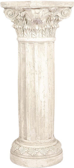 Supergreens Supergreens Ανθοστήλη Τσιμεντένια Μπεζ 28x28x80εκ.