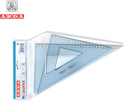 Arda Σετ 2 Γεωμετρικά Τρίγωνα Πλαστικά Διάφανα Tρίγωνα Ζεύγη 45 - 60° 272.703 35
