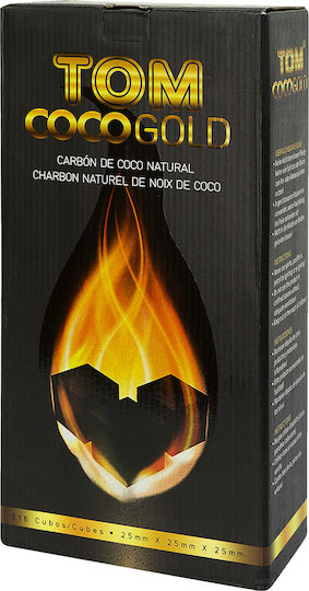 Tom Coco Gold Κάρβουνα για Ναργιλέ 3kg / 216 κύβοι