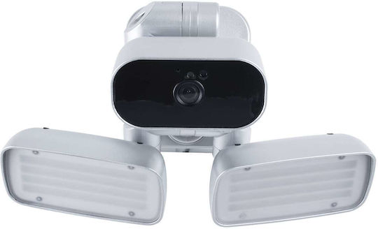 GloboStar 86044 IP Surveillance Camera Wi-Fi Full HD 1080p Waterproof Battery Powered with Two-Way Communication Silver