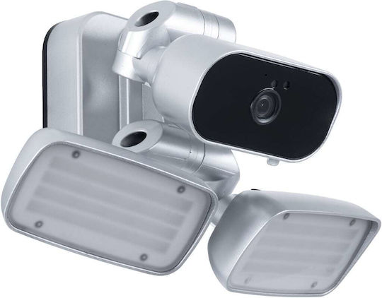 GloboStar 86043 IP Surveillance Camera Wi-Fi Full HD 1080p Waterproof Battery Powered with Two-Way Communication Silver