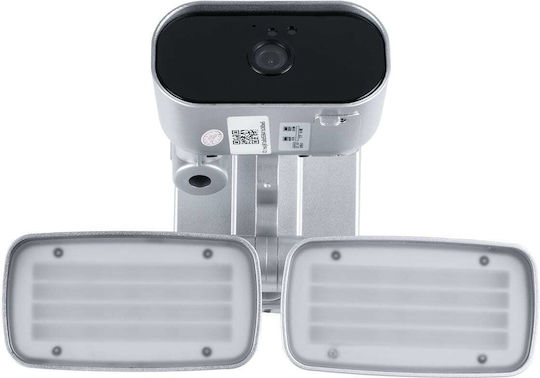 GloboStar 86043 IP Surveillance Camera Wi-Fi Full HD 1080p Waterproof Battery Powered with Two-Way Communication Silver