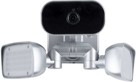 GloboStar 86043 IP Surveillance Camera Wi-Fi Full HD 1080p Waterproof Battery Powered with Two-Way Communication Silver
