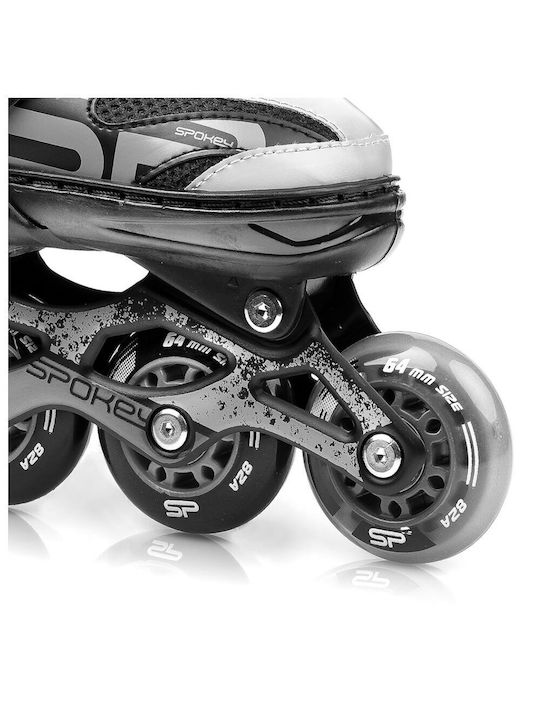 Spokey Quattro Inline Αυξομειούμενα Rollers Μαύρα Παιδικά