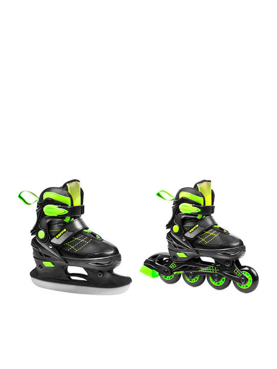 Spokey Doppio 2IN1 Inline Αυξομειούμενα Rollers Μαύρα Παιδικά