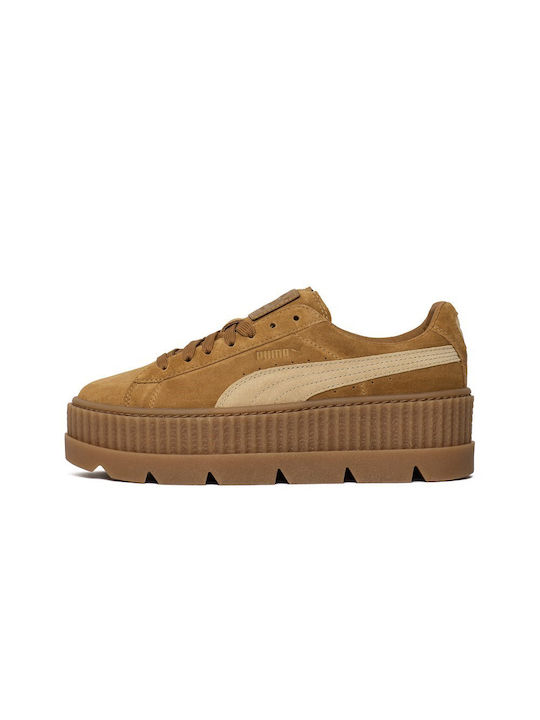 Puma X Fenty By Rihanna Suede Cleated Sneakers Brown