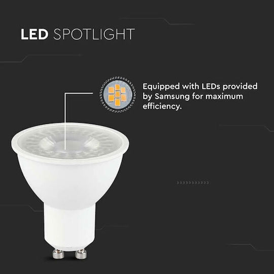 V-TAC LED Bulb 7.5W for Socket GU10 Natural White 610lm