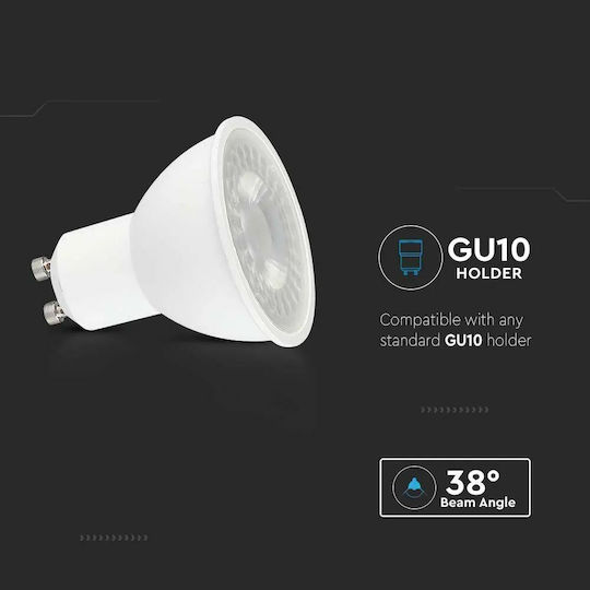 V-TAC LED Bulb 7.5W for Socket GU10 and Shape MR16 Cool White 610lm
