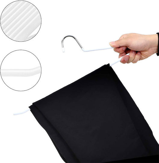 Songmics Umeraș pentru Dulap pentru pantaloni Metalic Albă CRI004WT-20 20buc