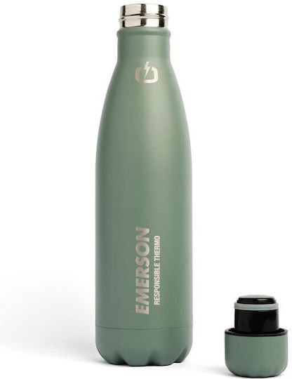 Emerson Ανακυκλώσιμο Μπουκάλι Θερμός Ανοξείδωτο BPA Free 500ml Pine-Green