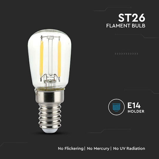V-TAC LED крушка 2W за фасунга E14 и форма ST26 Неутрално бяло 200лм