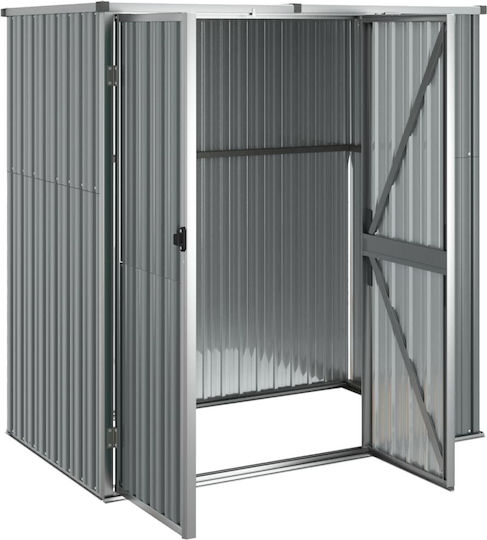 Metallic Garden Shed Galvanized Grey M1.61xW0.89xH1.61m