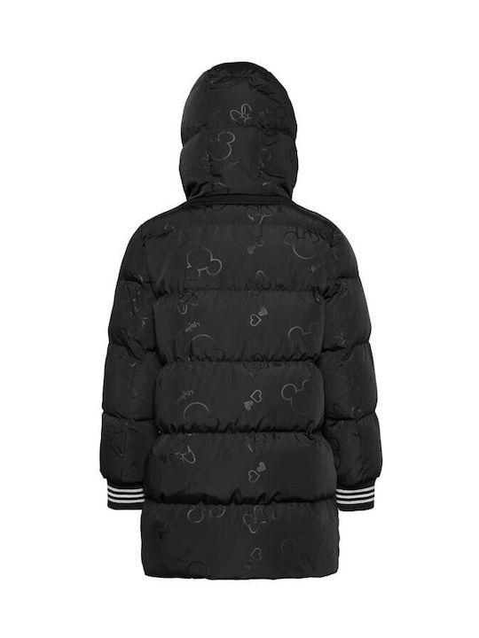 Geox Kids Bomber Long Double Sided Hooded Black