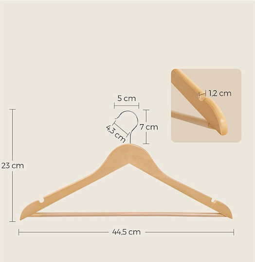 Songmics Clothes Hanger Beige CRW031NL 30pcs