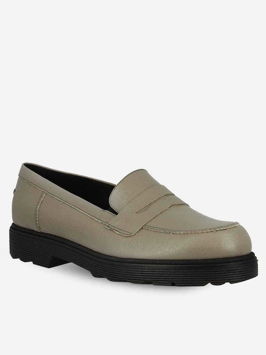 Parex Leather Women's Moccasins in Gray Color