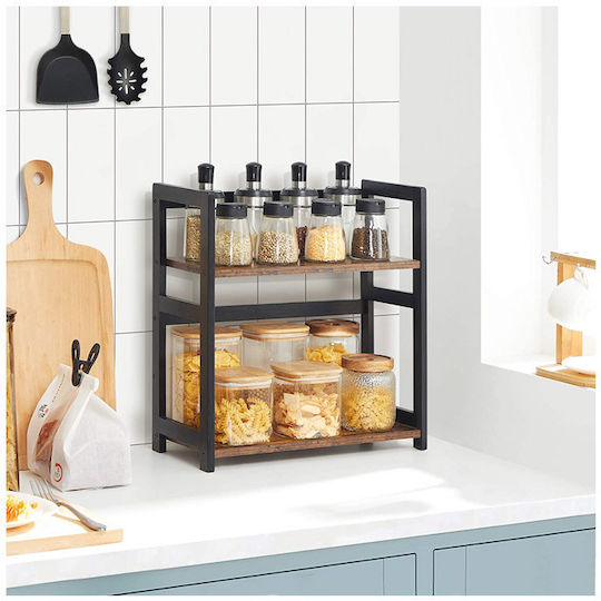 Songmics Gewürzorganisator Hölzernes Braun