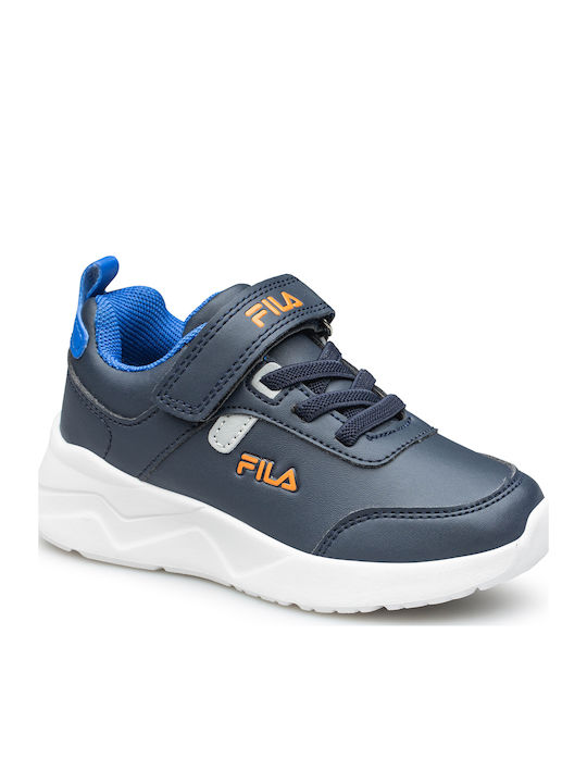 Brett 2 Kids Sports Shoes Running with Hoop & Loop Closure Navy / Prince Blue