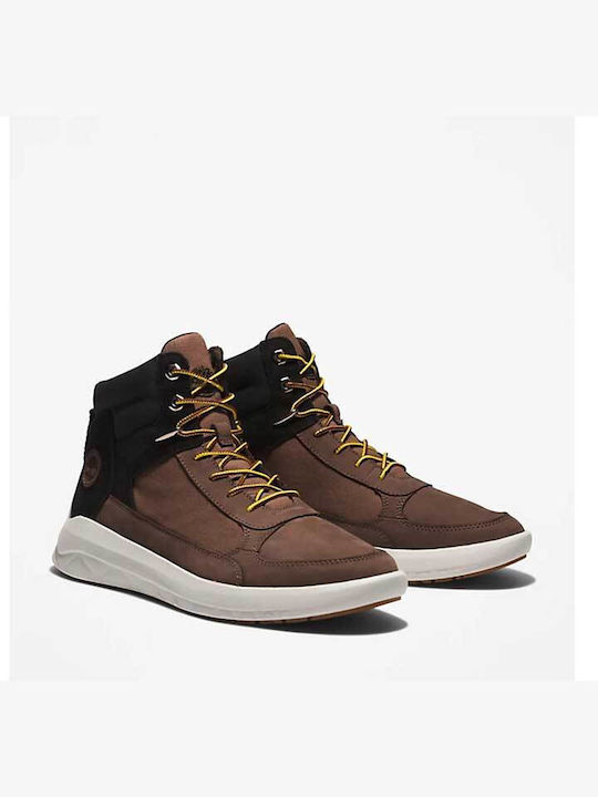 Timberland Bradstreet Ultra Mid Hiker Δερμάτινα Καφέ Ανδρικά Μποτάκια