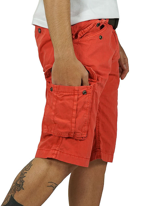 Schott - n.y.c Herren Baumwollshorts "MILITAIRE" Rot Regular Fit (TRBATLE30) (100% Baumwolle)