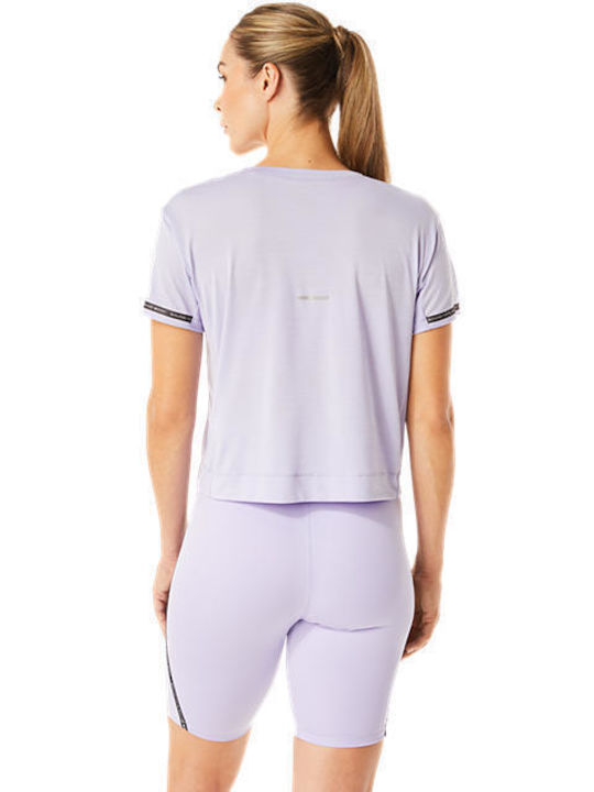 ASICS Race Women's Athletic Crop T-shirt Fast Drying Purple