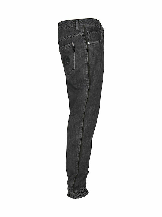 Ανδρικό Παντελόνι Τζιν με Loose Εφαρμογή Acid Washed Black