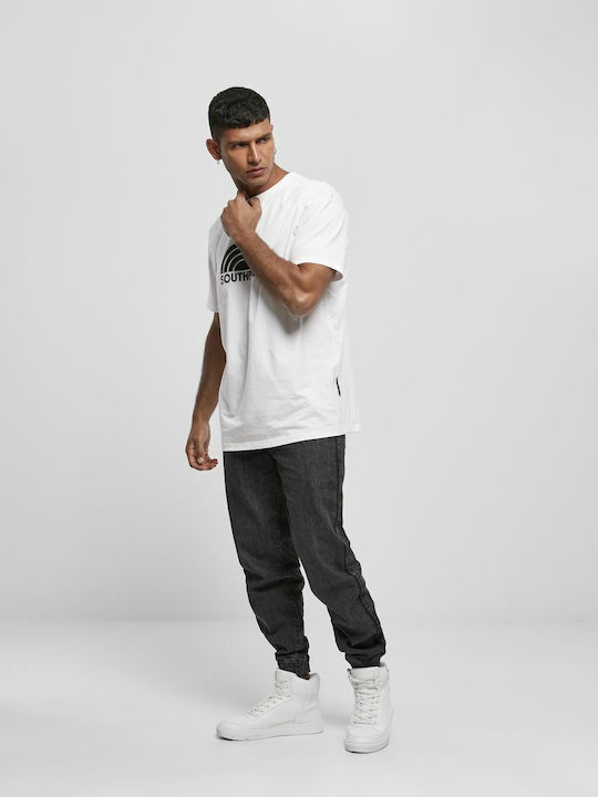 Ανδρικό Παντελόνι Τζιν με Loose Εφαρμογή Acid Washed Black
