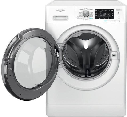 Whirlpool Washing Machine 9kg with Steam Technology 1400 Rounds FreshCare+ FFD 9469 BCV EE