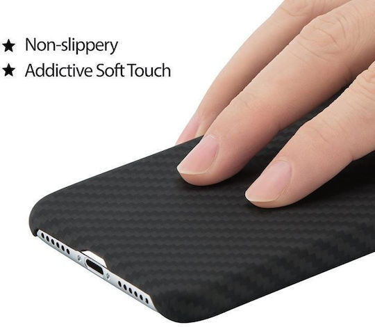 Pitaka Aramid MagEZ Back Cover Aramid Fiber 0.65mm Black / Red Twill (iPhone 12)