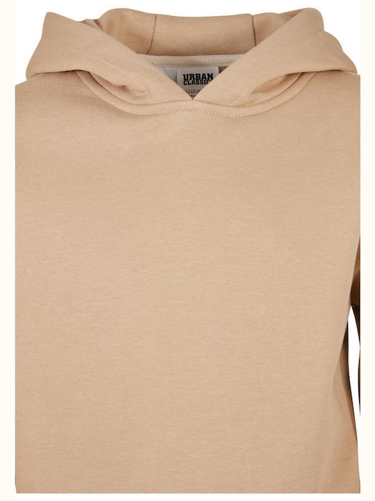 Fleece Παιδικό Φούτερ με Κουκούλα Μπεζ