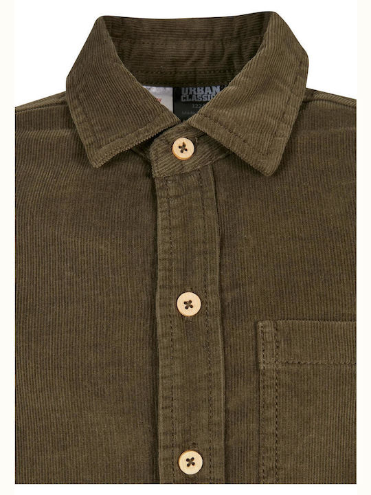 Kids One Color Shirt Long Sleeve Khaki