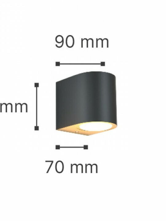 Inlight Wall-Mounted Outdoor Spot Light GU10 IP54 9x8x8εκ.