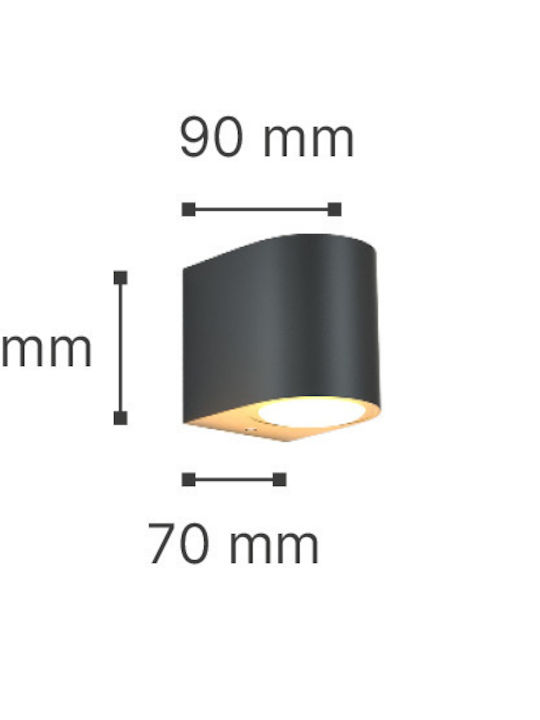 Inlight Wall-Mounted Outdoor Spot Light GU10 IP54 9x8x8εκ.