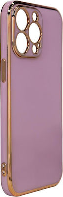 Hurtel Lighting Color Gold Frame Back Cover Σιλικόνης Μωβ (iPhone 12 Pro Max)