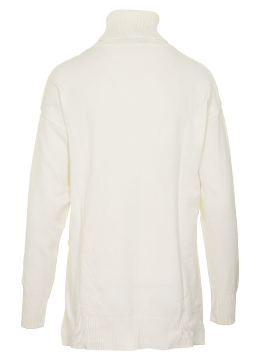 Women's Long Sleeve Sweater Turtleneck White