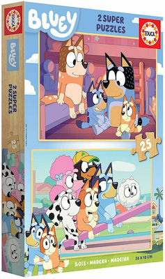 Ξύλινο Παιδικό Puzzle Bluey 50pcs για 3+ Ετών Educa